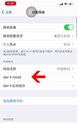 苍南苹果14维修网分享如何给iPhone14的SIM卡设置密码 