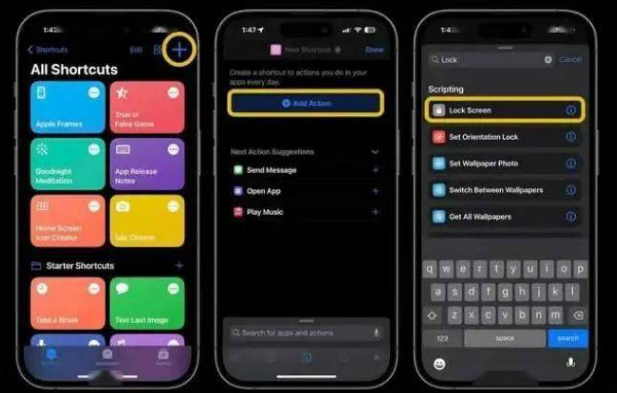 苍南苹果14锁屏维修店分享iPhone14升级iOS16.4后如何创建锁屏快捷方式 