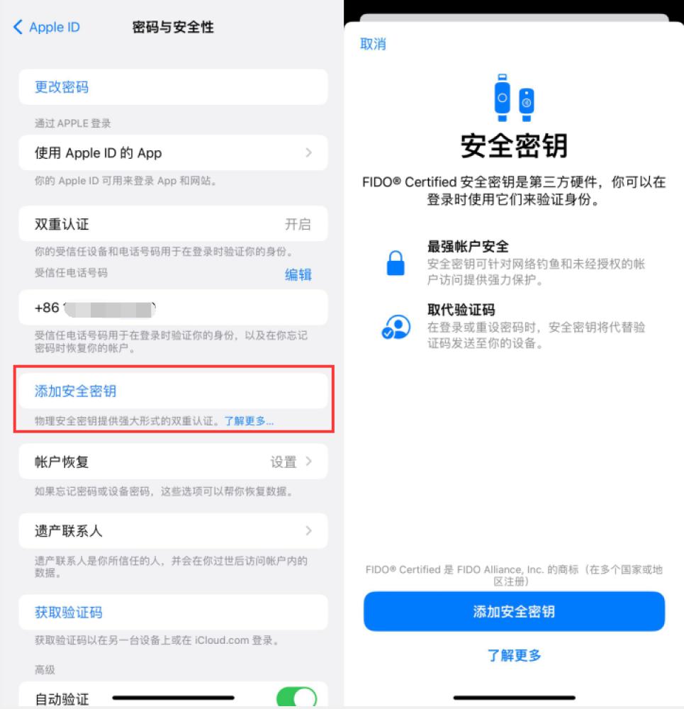 苍南苹果服务网点分享物理安全密钥有什么用？iOS 16.3新增支持物理安全密钥会更安全吗？ 